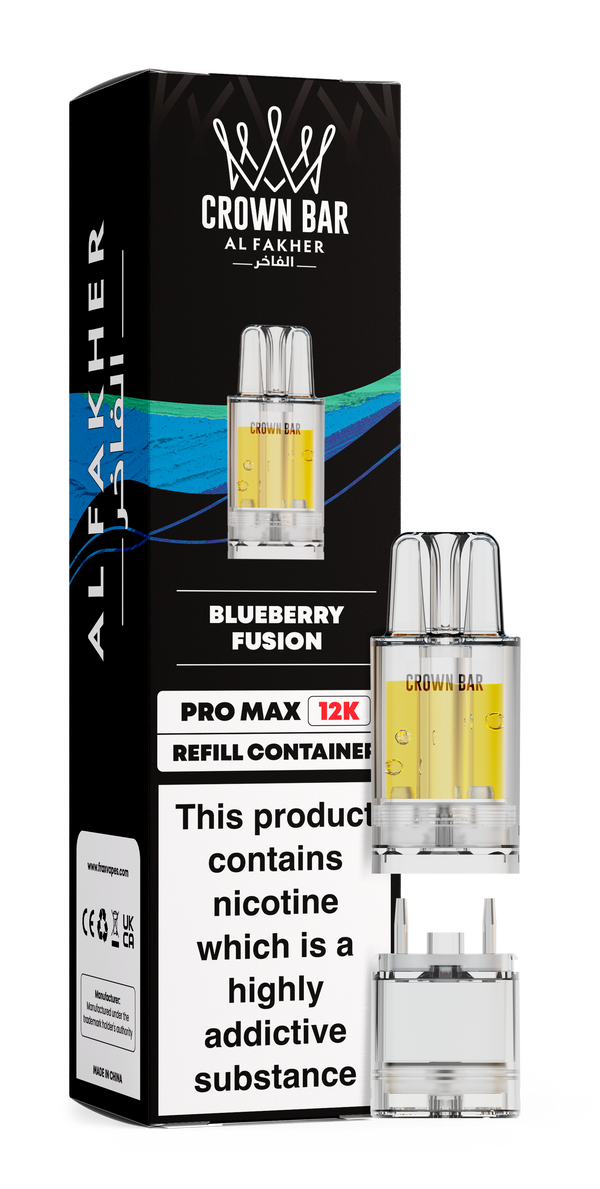 Al Fakher Crown Bar Pro Max 12K Refill Replacement Pod pack of 5