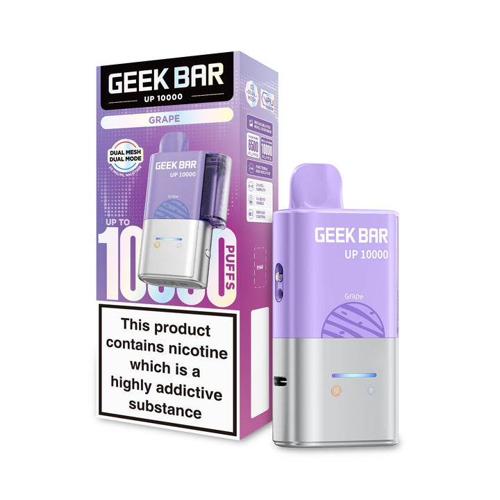 grape flavor Geek Bar UP 10k Puffs Prefilled Pod Kit 