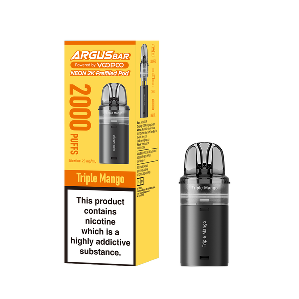 Argus Bar Neon 2k Replacement Pod For Wholesale Box of 10