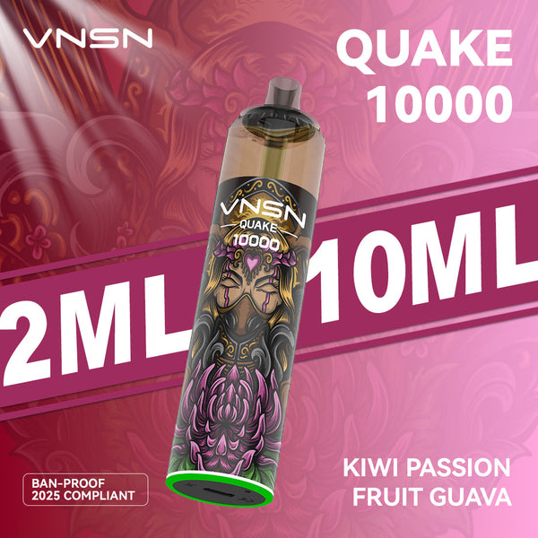 VNSN Quake 10k, 10,000 Puffs Prefilled Vape Kit Wholesale pack of 5