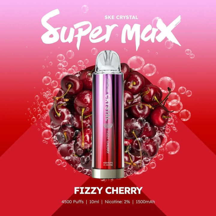 SKE Crystal Super Max 4500 Puffs Disposable Vape Fizzy Cherry